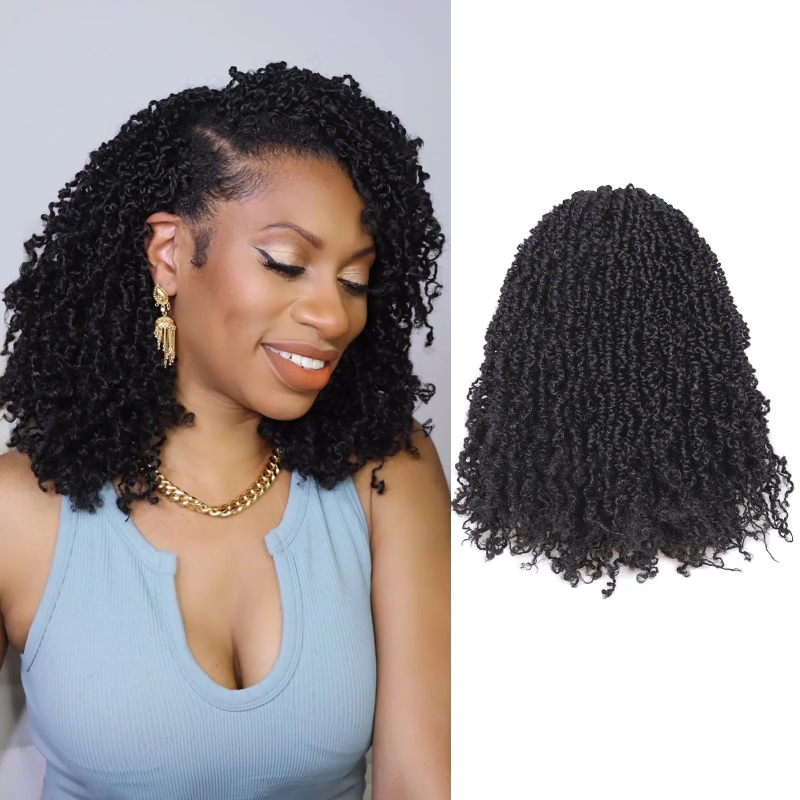 1 Pack YT | Toyotress® Yanky Twist Pre Looped Mini Passion Twist Short Passion Twist Crochet Braids Synthetic Hair Extensions Toyotress